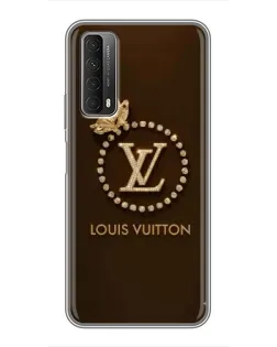 Чехол для Huawei P Smart 2021 с картинкой «LV — золотая печать»