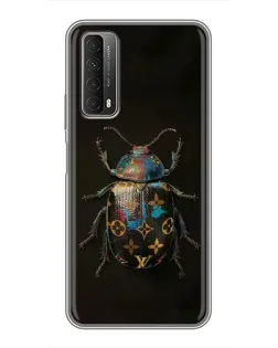 Чехол для Huawei P Smart 2021 с картинкой «LV — мраморный принт»