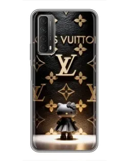 Чехол для Huawei P Smart 2021 с картинкой «Монограмма с фигурой»