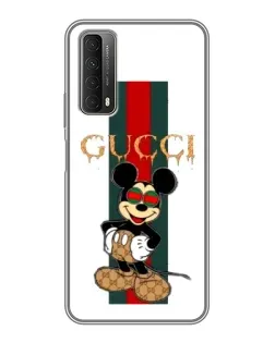 Чехол для Huawei P Smart 2021 с картинкой «Микки Маус Gucci — полосы»
