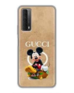 Чехол для Huawei P Smart 2021 с картинкой «Микки Маус Gucci — крафт»