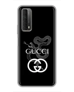 Чехол для Huawei P Smart 2021 с картинкой «Gucci — серебряная змея»