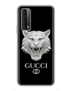 Чехол для Huawei P Smart 2021 с картинкой «Gucci — серебряный лев» Чехол для Huawei P Smart 2021 с картинкой «Gucci — серебряный лев»