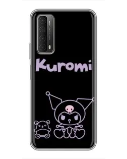 Чохол для Huawei P Smart 2021 з картинкою «Kuromi — чорний мінімалізм»
