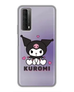 Чехол для Huawei P Smart 2021 с картинкой «Kuromi — фиолетовый арт»