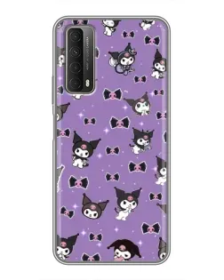 Чехол для Huawei P Smart 2021 с картинкой «Kuromi — паттерн»