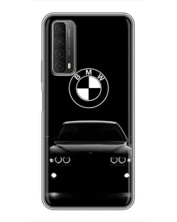 Чехол для Huawei P Smart 2021 с картинкой «BMW — взгляд из темноты»