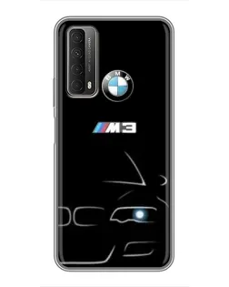 Чехол для Huawei P Smart 2021 с картинкой «Минималистичный принт BMW M3»