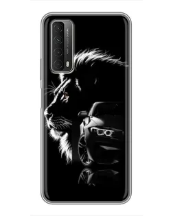 Чехол для Huawei P Smart 2021 с картинкой «BMW и лев»