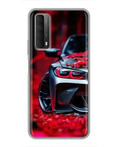 Чехол для Huawei P Smart 2021 с картинкой «Спортивная BMW и цветы» Чехол для Huawei P Smart 2021 с картинкой «Спортивная BMW и цветы»