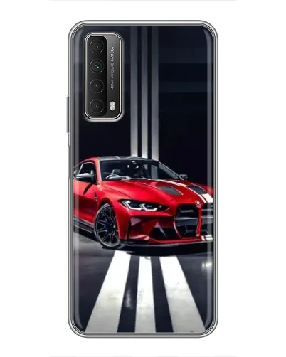 Чехол для Huawei P Smart 2021 с картинкой «Красная BMW на дороге» Чехол для Huawei P Smart 2021 с картинкой «Красная BMW на дороге»