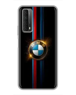 Чехол для Huawei P Smart 2021 с картинкой «BMW M-Power неон»