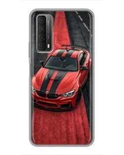 Чехол для Huawei P Smart 2021 с картинкой «BMW на красной дорожке»