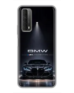 Чохол для Huawei P Smart 2021 з картинкою «BMW крізь нічне місто»