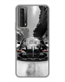 Чохол для Huawei P Smart 2021 з картинкою «BMW — акварельний дрифт»