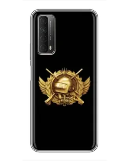 Чехол для Huawei P Smart 2021 с картинкой «PUBG — оранжевый градиент»