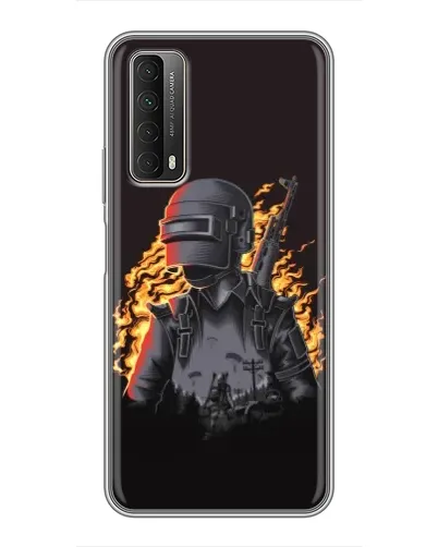 Чехол для Huawei P Smart 2021 с картинкой «PUBG — огненный силуэт» Чехол для Huawei P Smart 2021 с картинкой «PUBG — огненный силуэт»
