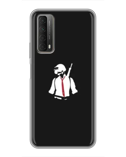 Чехол для Huawei P Smart 2021 с картинкой «PUBG — силуэт воина» Чехол для Huawei P Smart 2021 с картинкой «PUBG — силуэт воина»