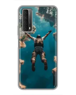 Чехол для Huawei P Smart 2021 с картинкой «PUBG — свободное падение»
