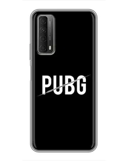 Чехол для Huawei P Smart 2021 с картинкой «PUBG — белый логотип»