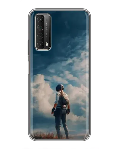 Чехол для Huawei P Smart 2021 с картинкой «Герой PUBG на скале» Чехол для Huawei P Smart 2021 с картинкой «Герой PUBG на скале»