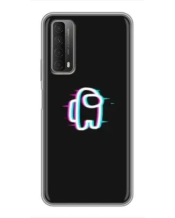 Чехол для Huawei P Smart 2021 с картинкой «Among Us неон»