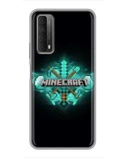 Чехол для Huawei P Smart 2021 с картинкой «Minecraft Diamond лого»