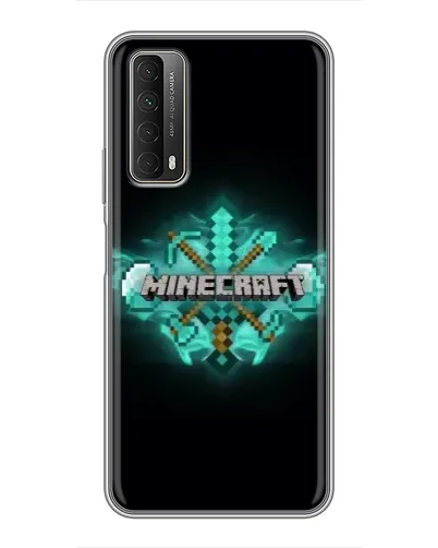Чехол для Huawei P Smart 2021 с картинкой «Minecraft Diamond лого» Чехол для Huawei P Smart 2021 с картинкой «Minecraft Diamond лого»