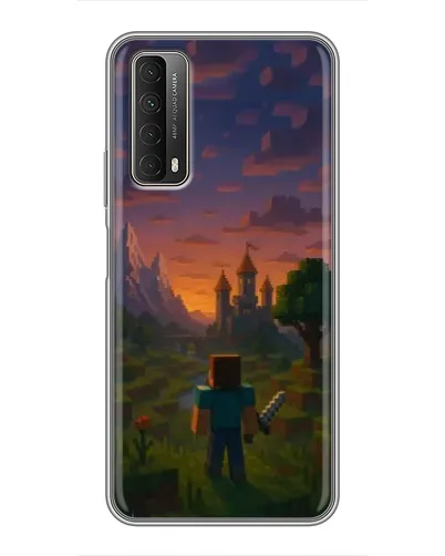 Чехол для Huawei P Smart 2021 с картинкой «Стив у башни» Чехол для Huawei P Smart 2021 с картинкой «Стив у башни»