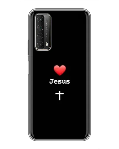 Чехол для Huawei P Smart 2021 с картинкой «Сердце - Jesus»