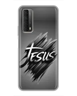 Чехол для Huawei P Smart 2021 с картинкой «Надпись Jesus Graffiti»
