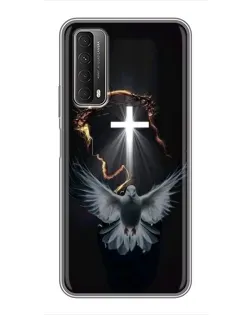 Чехол для Huawei P Smart 2021 с картинкой «Голубь и Свет»