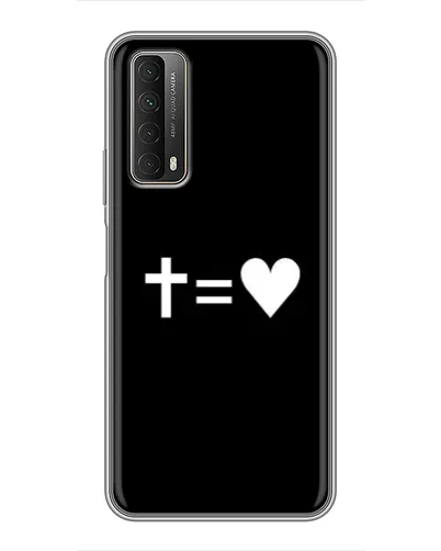 Чехол для Huawei P Smart 2021 с картинкой «Крест и Сердце»