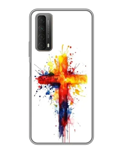 Чехол для Huawei P Smart 2021 с картинкой «Акварельный крест»