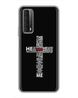 Чехол для Huawei P Smart 2021 с картинкой «Текстовый крест»