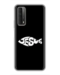 Чехол для Huawei P Smart 2021 с картинкой «Рыба Jesus»