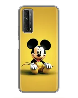 Чехол для Huawei P Smart 2021 с картинкой «Микки на желтом»