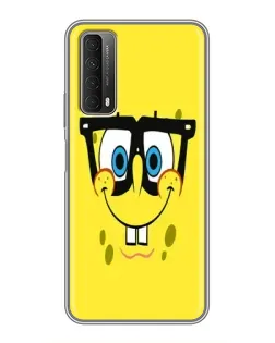 Чехол для Huawei P Smart 2021 с картинкой «Минималистичный Спанч Боб»