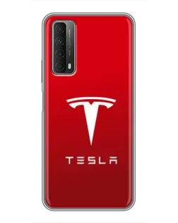 Чехол для Huawei P Smart 2021 с картинкой «Tesla Red Classic»