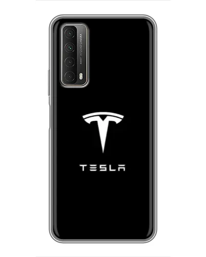 Чехол для Huawei P Smart 2021 с картинкой «Tesla White Logo» Чехол для Huawei P Smart 2021 с картинкой «Tesla White Logo»