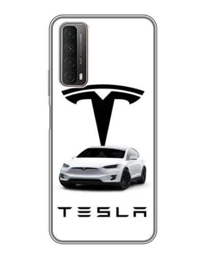 Чехол для Huawei P Smart 2021 с картинкой «Tesla White Style» Чехол для Huawei P Smart 2021 с картинкой «Tesla White Style»