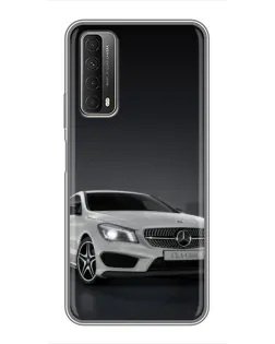 Чехол для Huawei P Smart 2021 с картинкой «Mercedes AMG GT Silver»