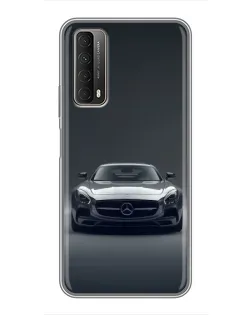 Чехол для Huawei P Smart 2021 с картинкой «Mercedes на черном»