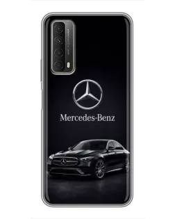 Чехол для Huawei P Smart 2021 с картинкой «Mercedes — решетка радиатора»