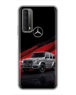 Чехол для Huawei P Smart 2021 с картинкой «Mercedes G-Class красный»