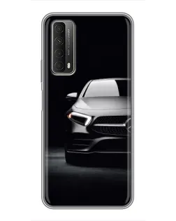 Чехол для Huawei P Smart 2021 с картинкой «Свет фар Mercedes»