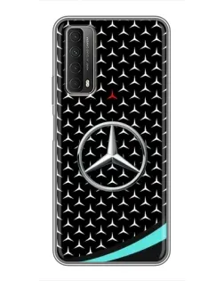 Чехол для Huawei P Smart 2021 с картинкой «Mercedes — бирюзовый акцент»