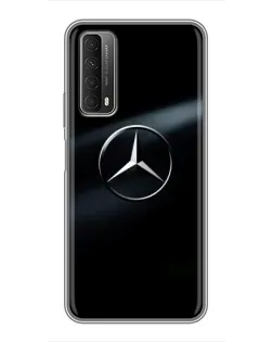 Чехол для Huawei P Smart 2021 с картинкой «Mercedes на металле»