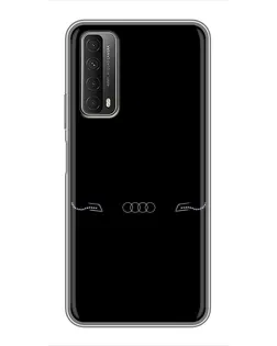 Чехол для Huawei P Smart 2021 с картинкой «Audi — световой подпись»