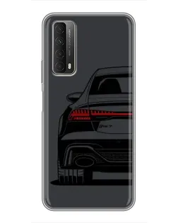 Чехол для Huawei P Smart 2021 с картинкой «Задняя часть Audi — арт»